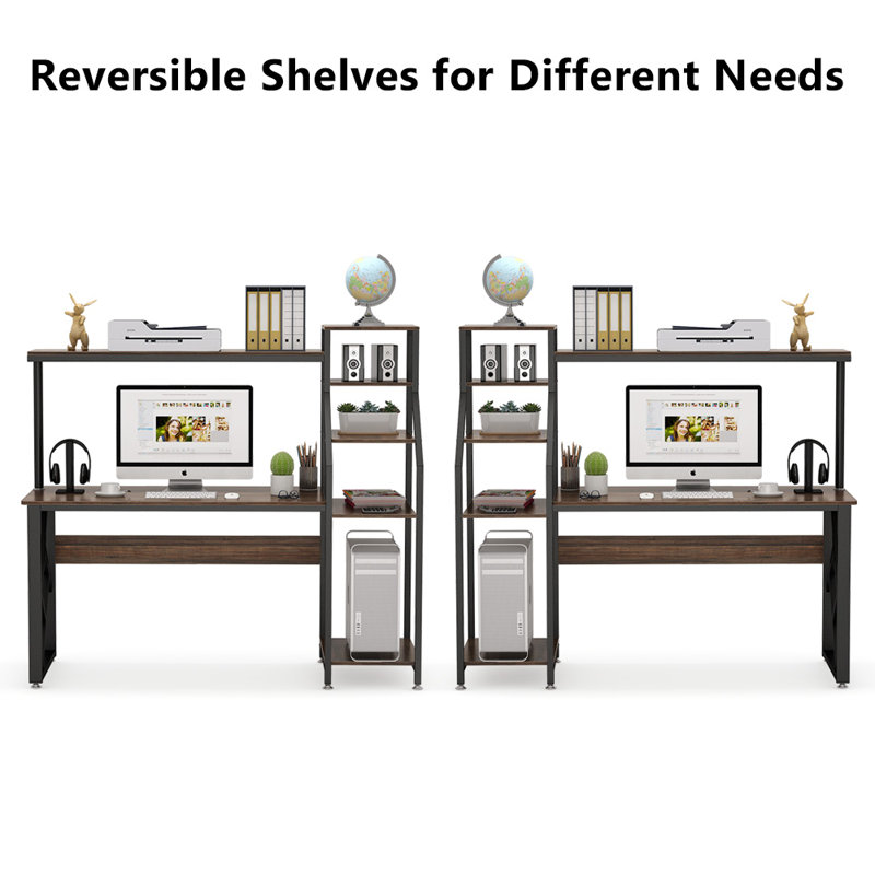 Inbox Zero Large Office Desk with Hutch & Reviews